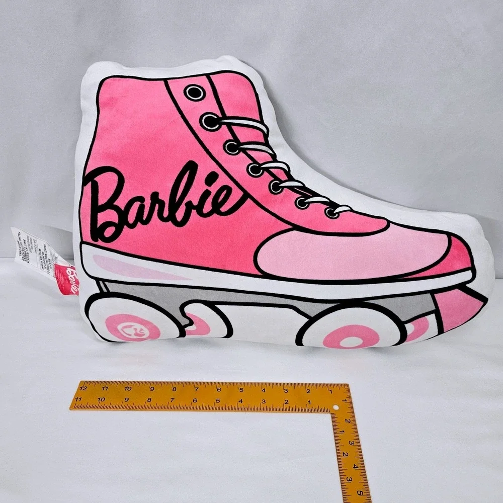 Barbie Roller Skate Girl Plush Pillow Pink Mattel 2023 Franco‎ Decorative 18